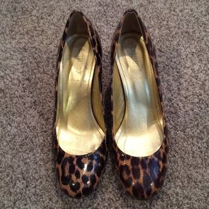 J Crew leopard print heels